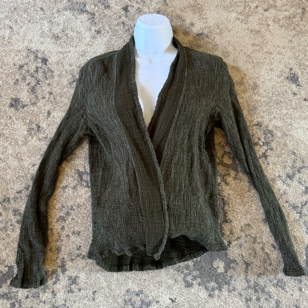 Pure Jill Women's Deep Olive Cardigan